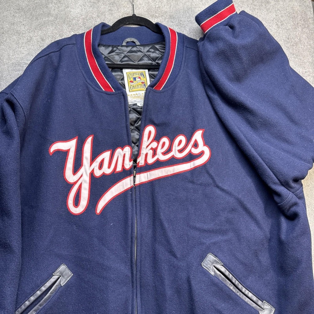 Yankees 1951 Wool Varsity Jacket Mitchell & Ness Men's 4XL Navy Cooperstown Rare